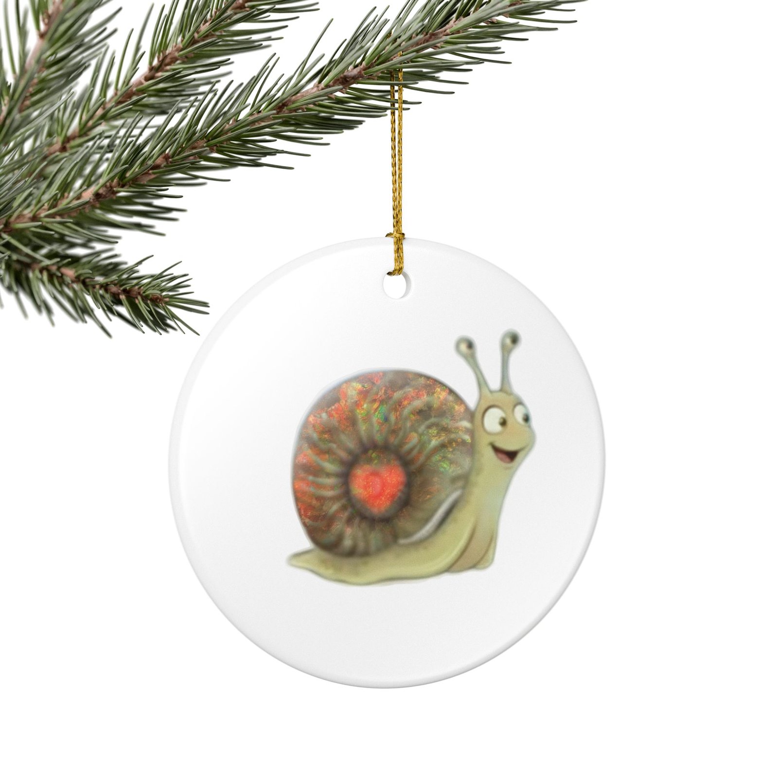 Smiling Amon the Ammonite Sea Creature Ornament - Image 3