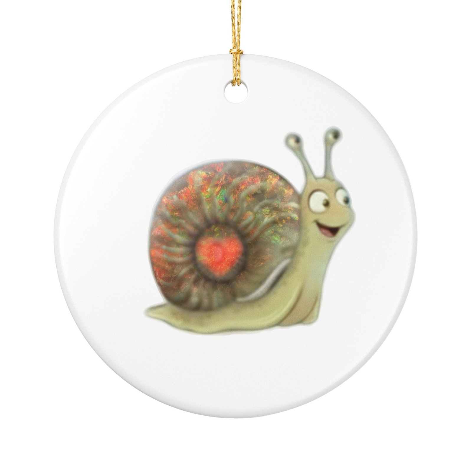 Smiling Amon the Ammonite Sea Creature Ornament