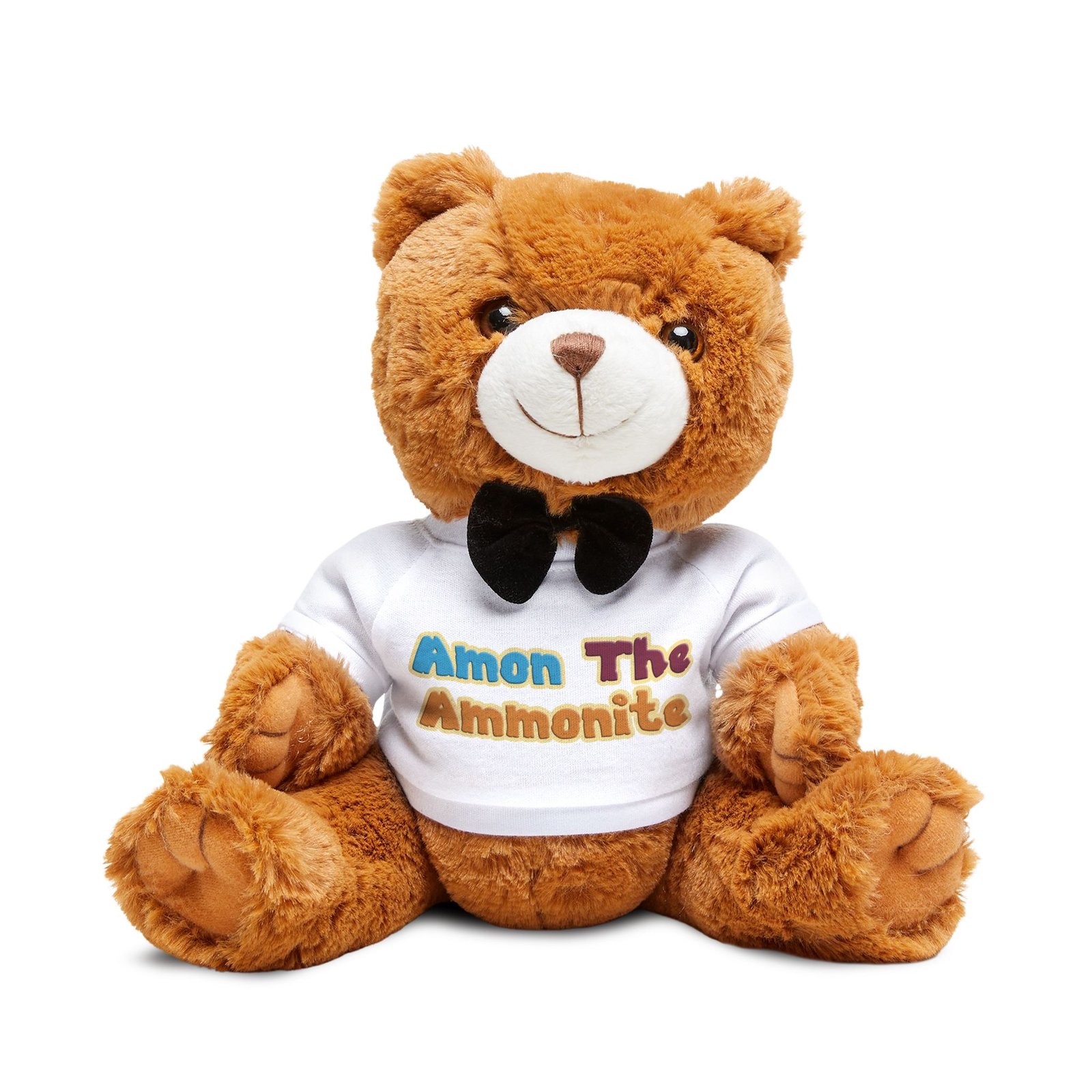 Plush Teddy Bear with Custom T-Shirt – "Amon The Ammonite" Cute Gift - Image 2