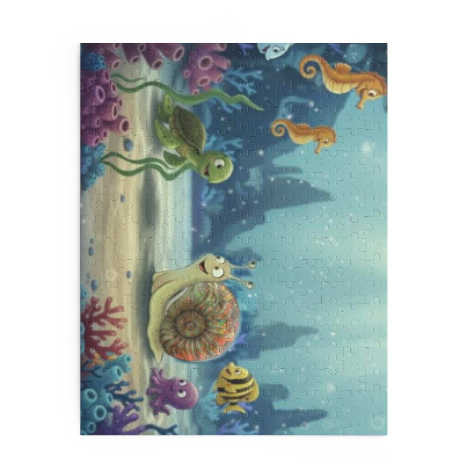 Underwater Friends Jigsaw Puzzle — Amon The Ammonite Ocean Scene (120/252/500 pcs) - Image 6