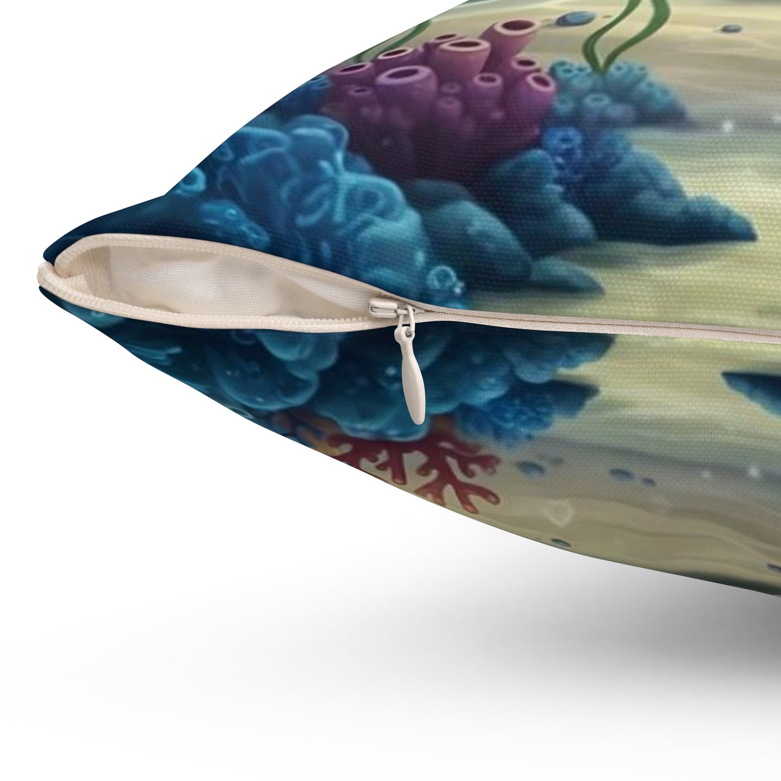 Underwater Friends Decorative Pillow — Cute Sea Turtle & Snail Ocean Throw Pillow - Image 3